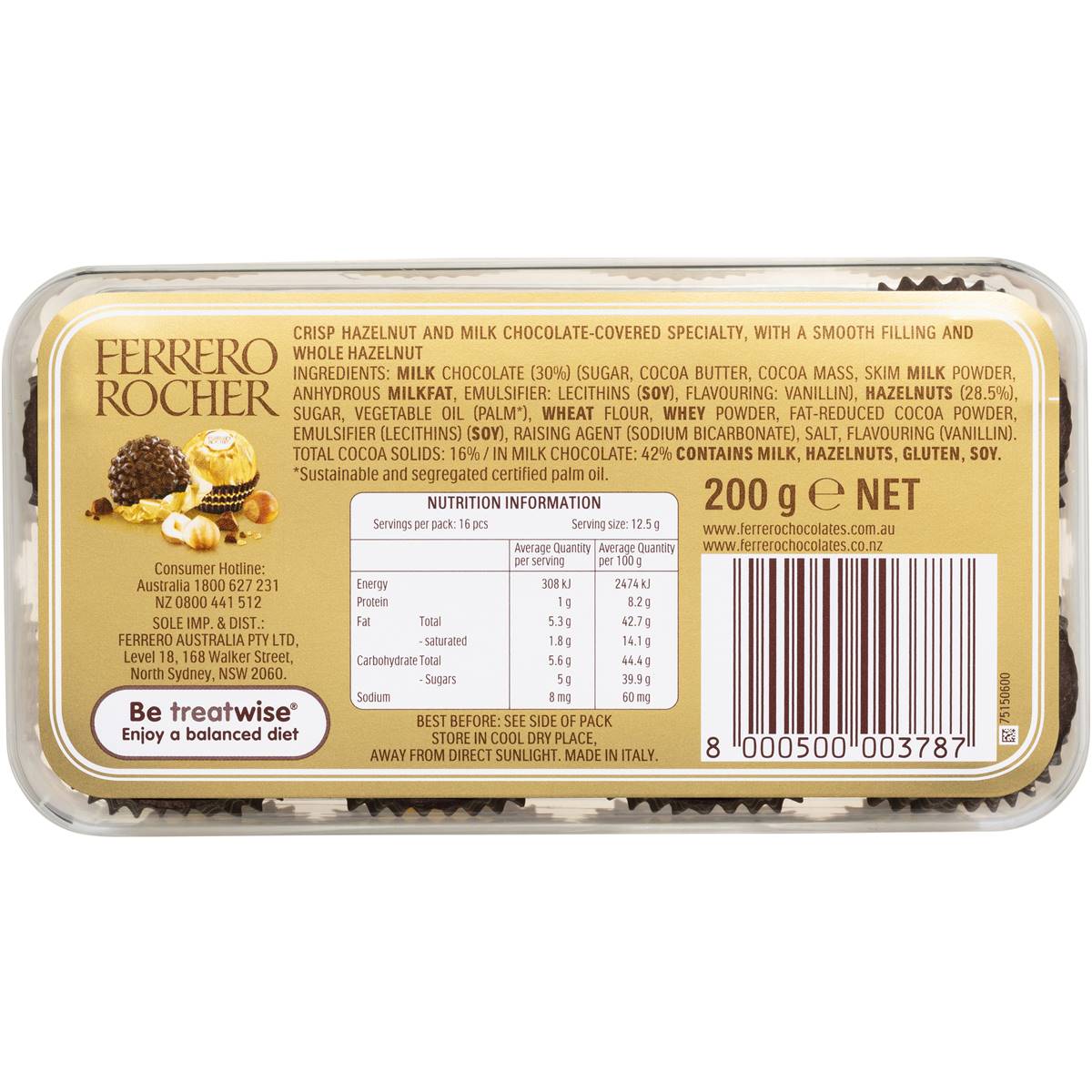 Ferrero Rocher Chocolate Gift Box 16 Pack