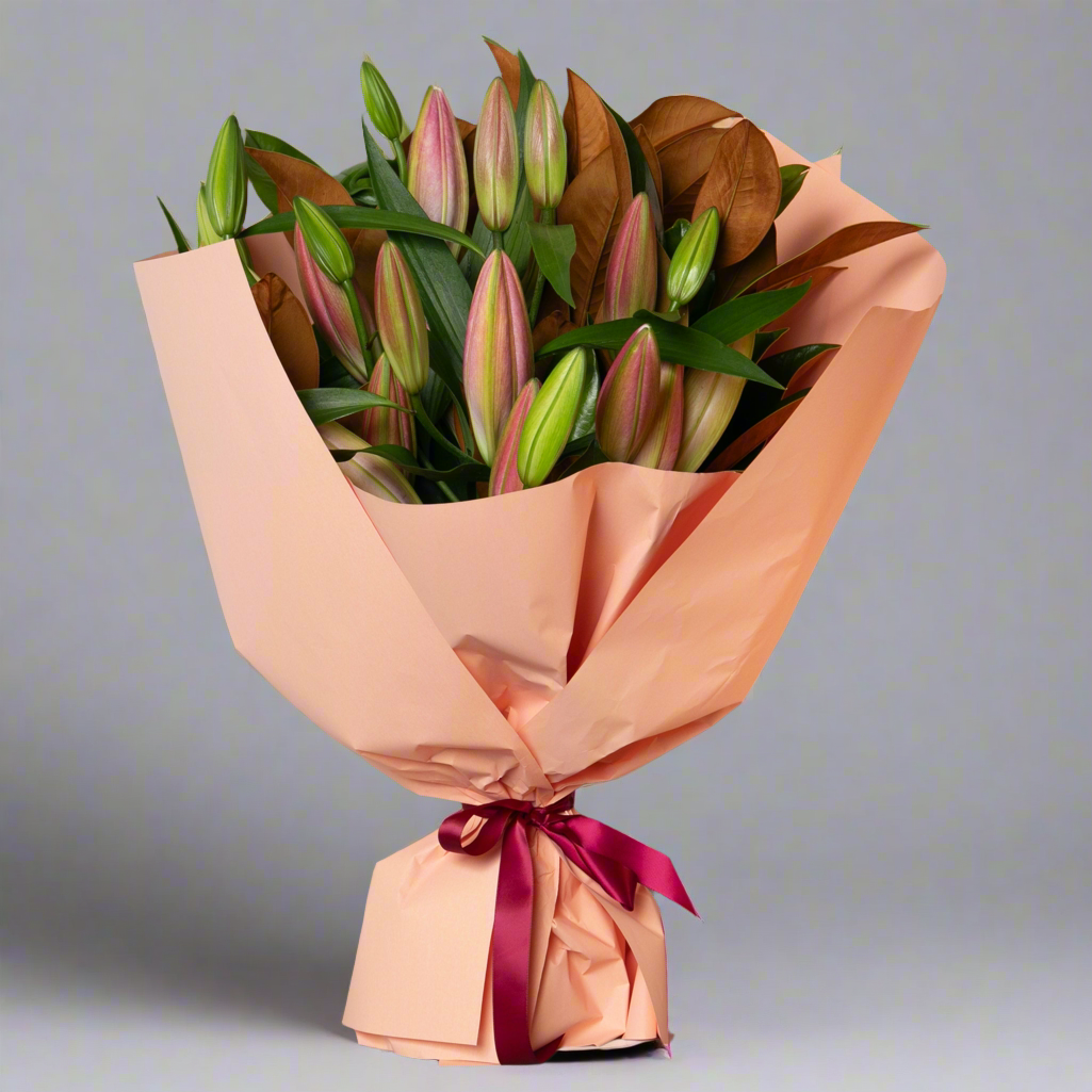 Oriental Lily Bouquet - Pink