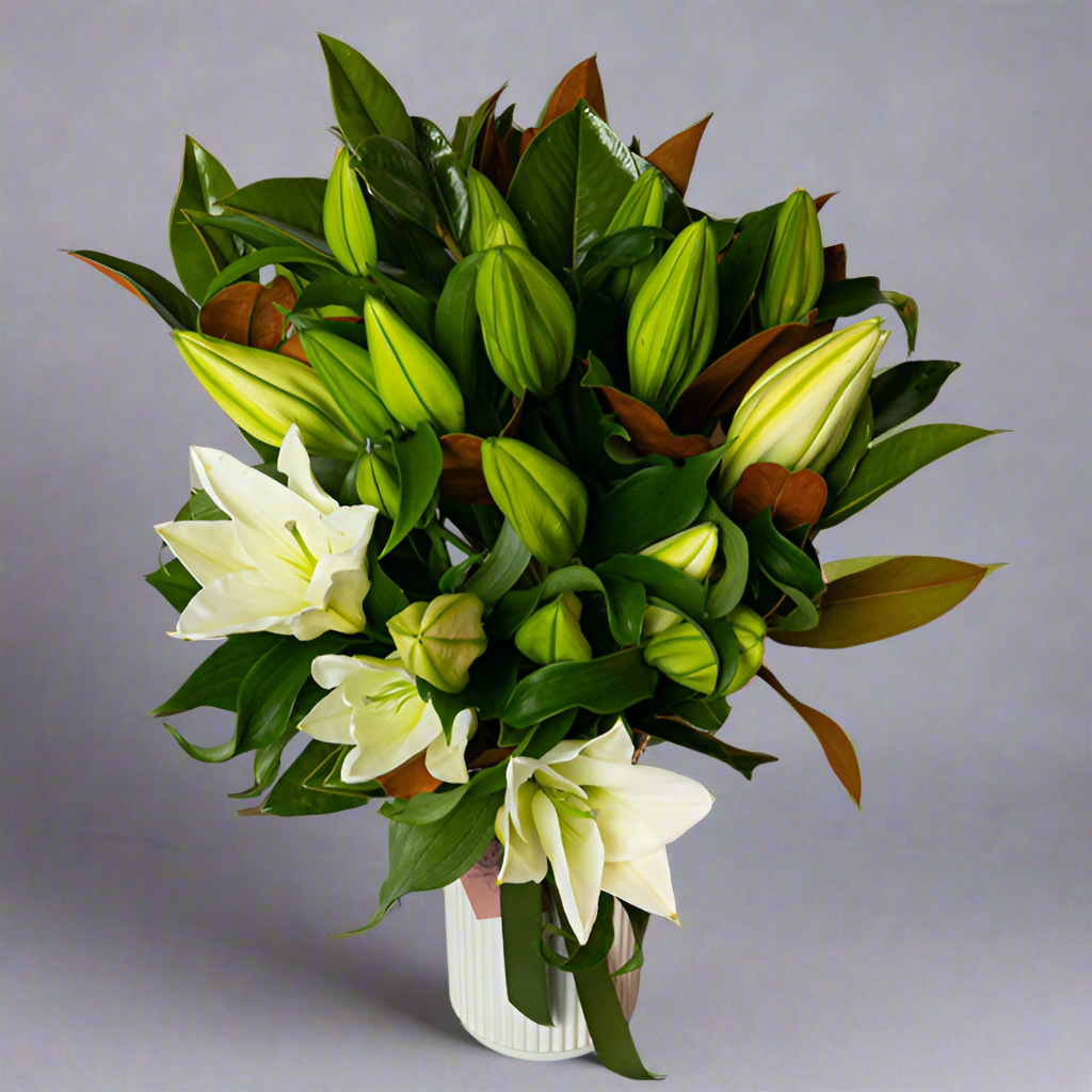 Oriental Lily Bouquet - White