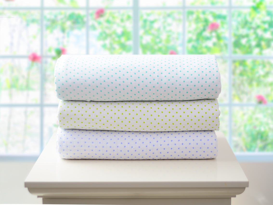 Muslin Baby Wrap Gift Box - Cat (Blue)
