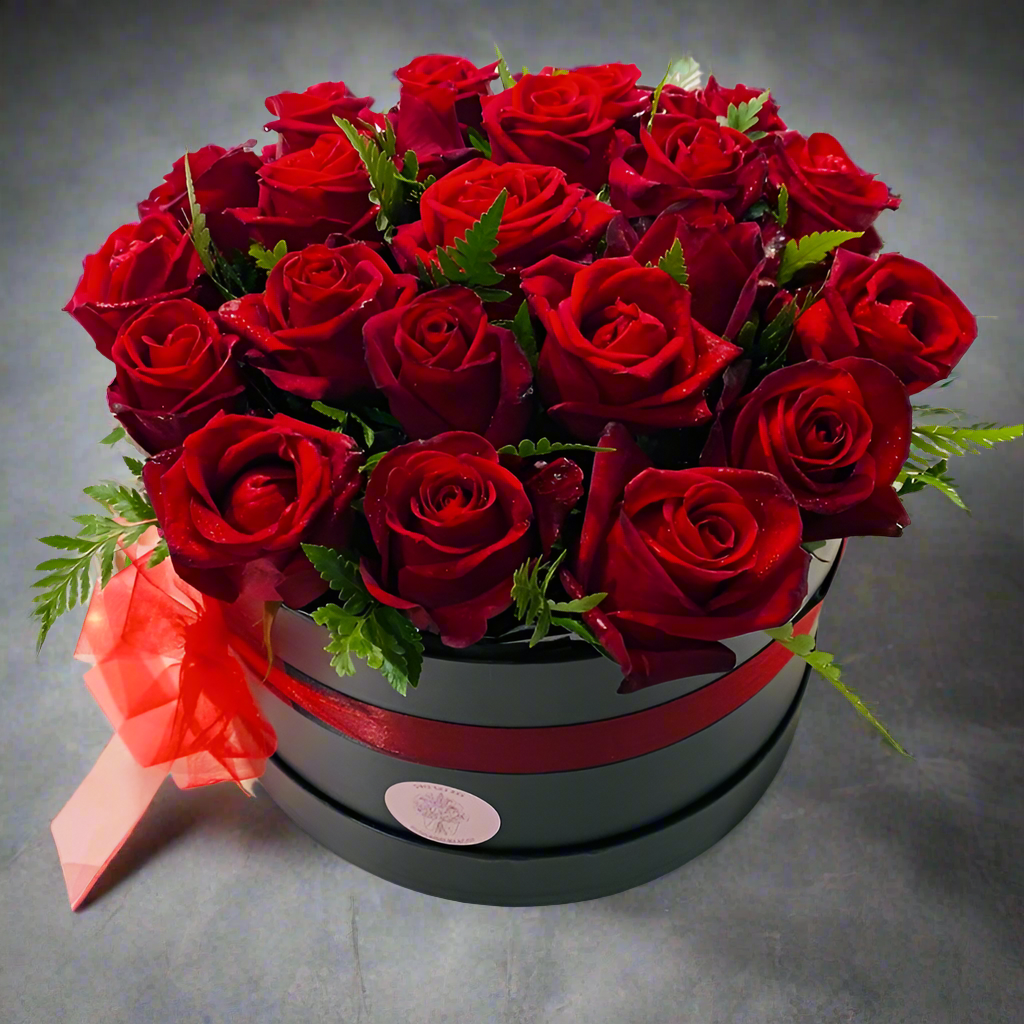 Rose Hatbox Arrangement