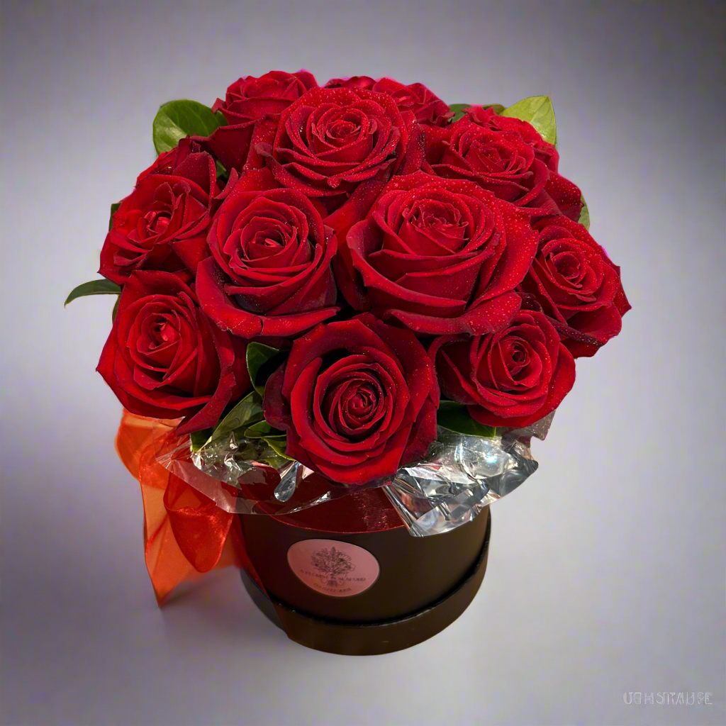 Rose Hatbox Arrangement