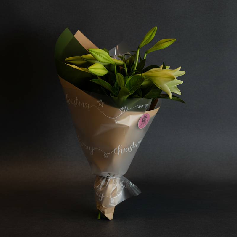 Christmas Lily Bouquet - White