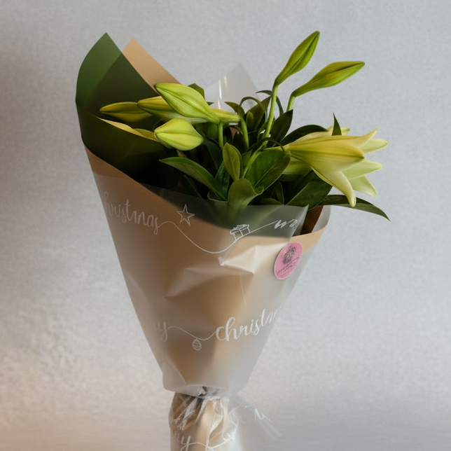 Christmas Lily Bouquet - White